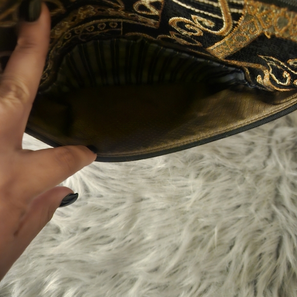 Black Brownish Tapestry Bag - Picture 2 of 6